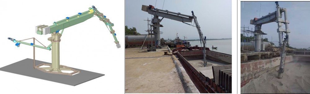 Dse carried out the design, manufacture and installation of fly ash ship unloader for Songda Cao cuong